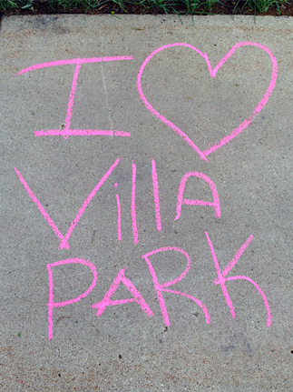 I -heart- Villa Park, Written in pink